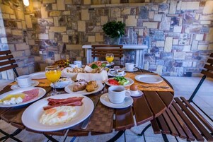 Daily buffet breakfast (EUR 10 per person)