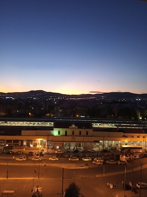 Vue sur la ville depuis l’hébergement