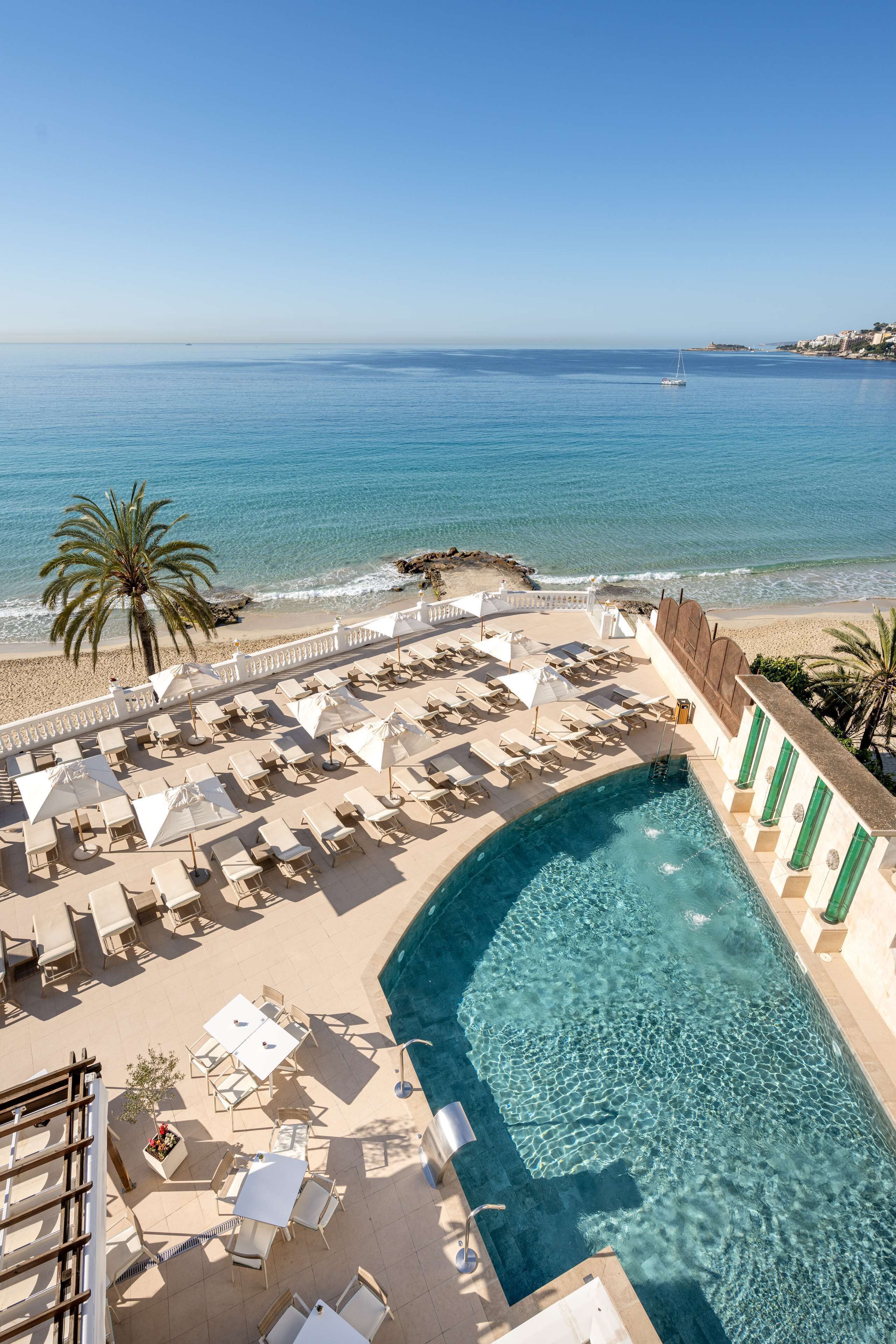 Indoor pool, outdoor pool, open 11:00 AM to 7:00 PM, pool umbrellas