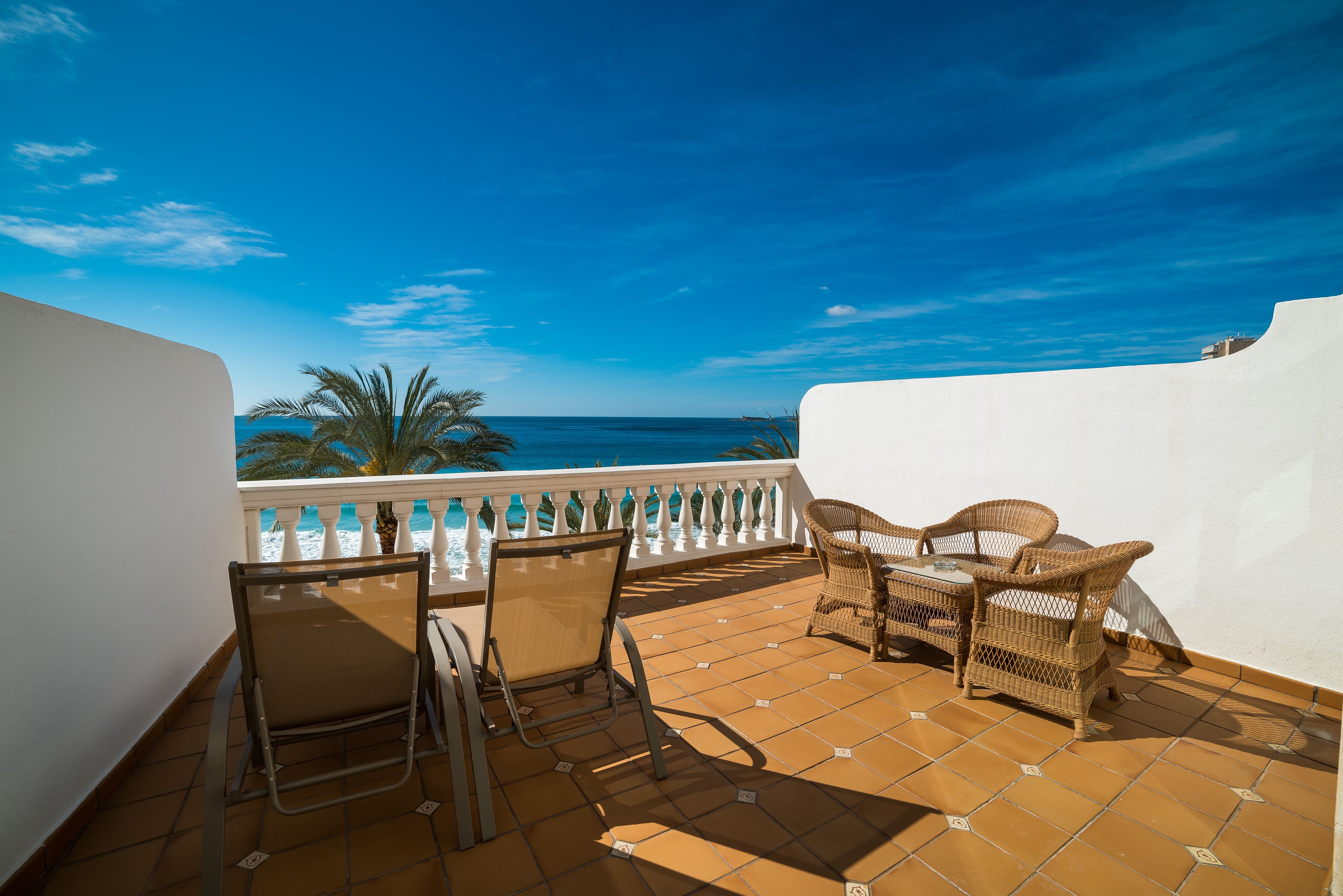 Junior suite, uitzicht op zee | Terras