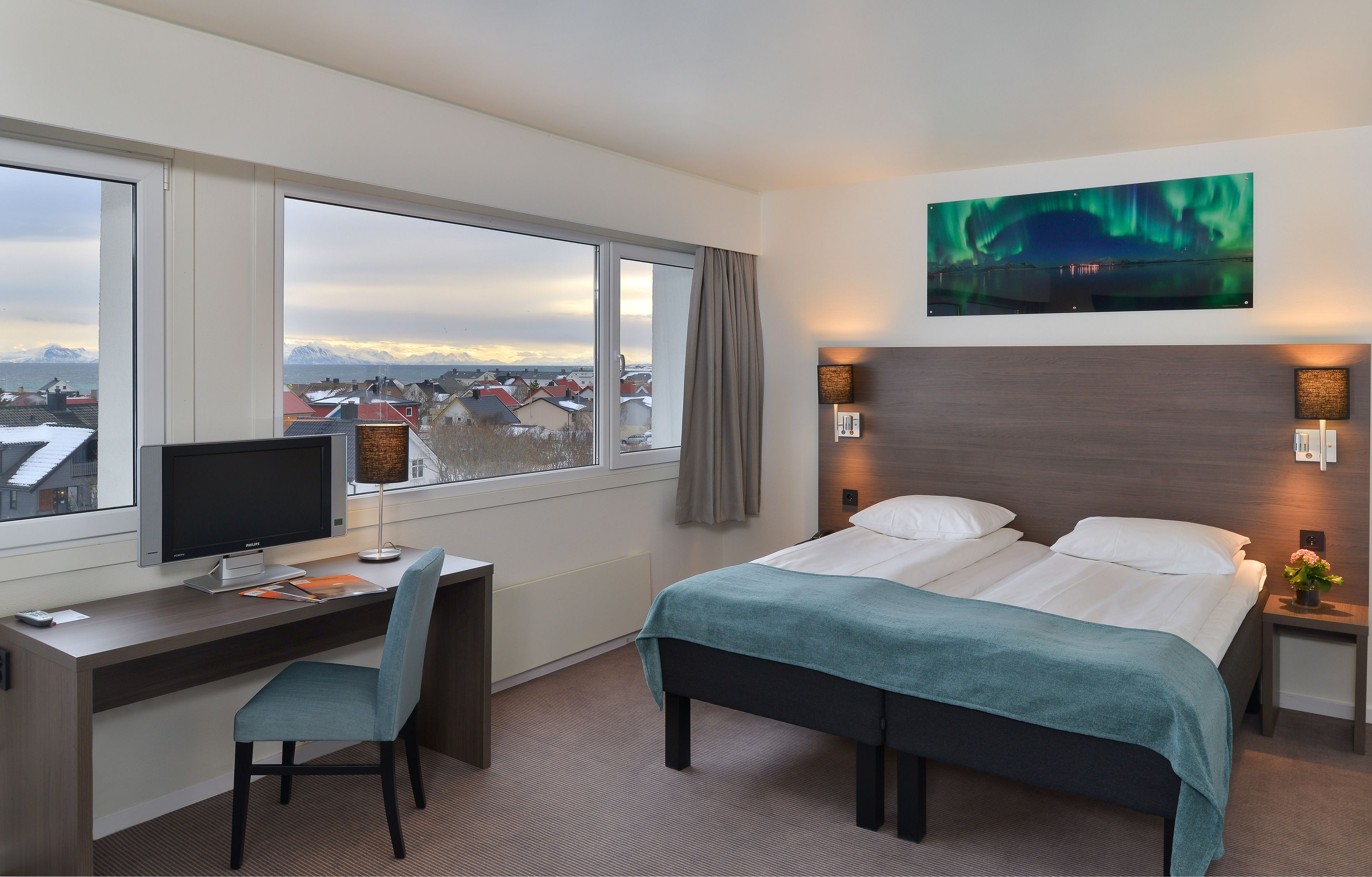 Literie hypoallergénique, bureau, rideaux occultants, Wi-Fi gratuit