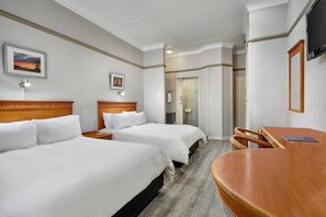 Room, 2 Double Beds, Non Smoking | 1 bedroom, in-room safe, desk, iron/ironing board