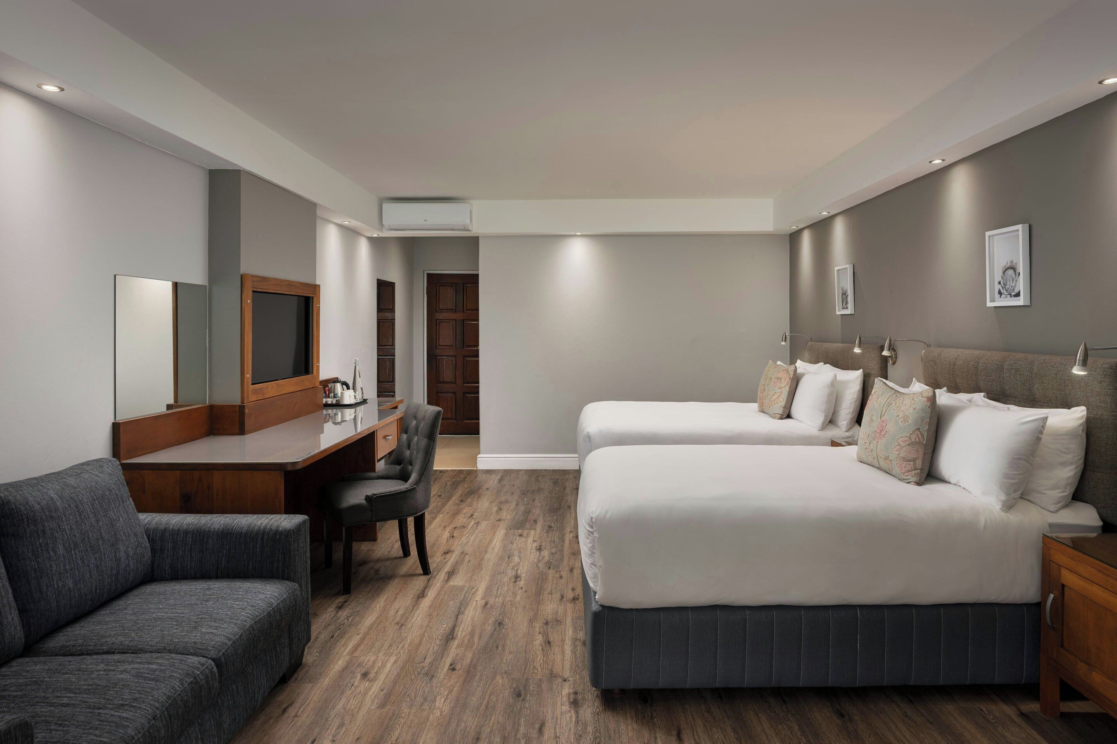 Chambre, 2 lits doubles