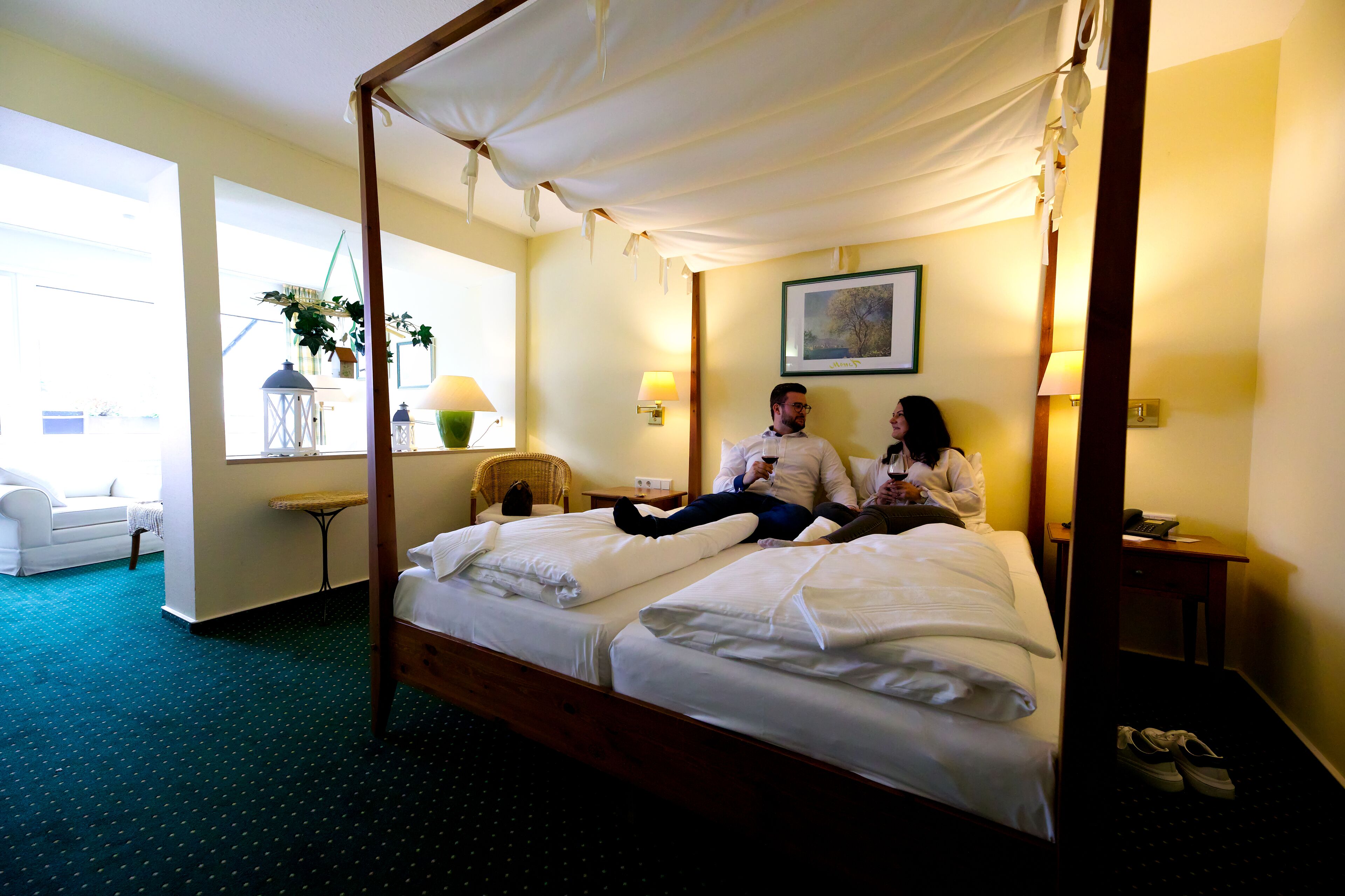 superior double room, balcony | individually decorated, desk, laptop workspace, blackout curtains