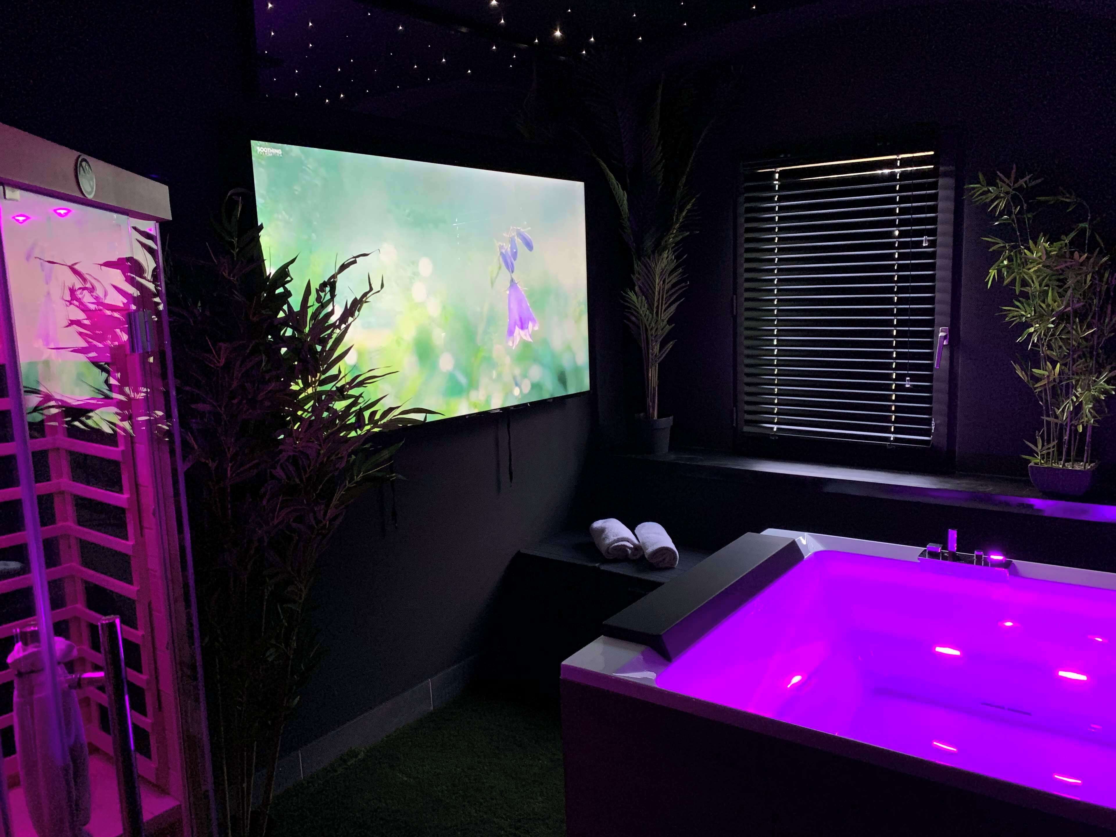 Sauna, bain à remous