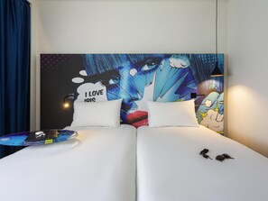 Standard Room, 2 Twin Beds | Desk, blackout drapes, soundproofing, iron/ironing board