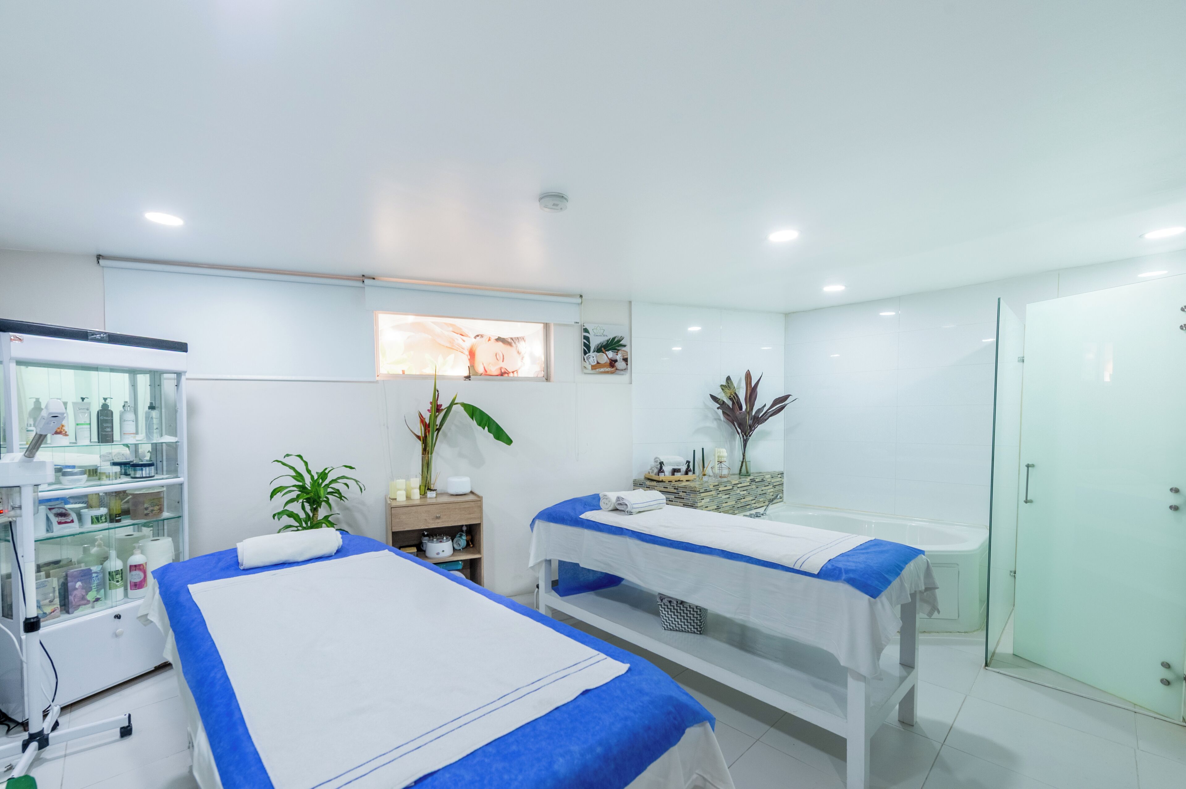 Salas para tratamentos a dois, banho turco/hammam, tratamentos corporais