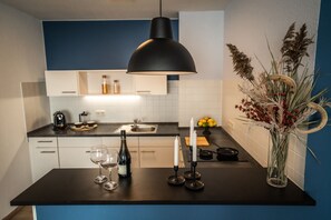 Appartement, cuisinette | Cuisine privée | Produits de nettoyage écologique