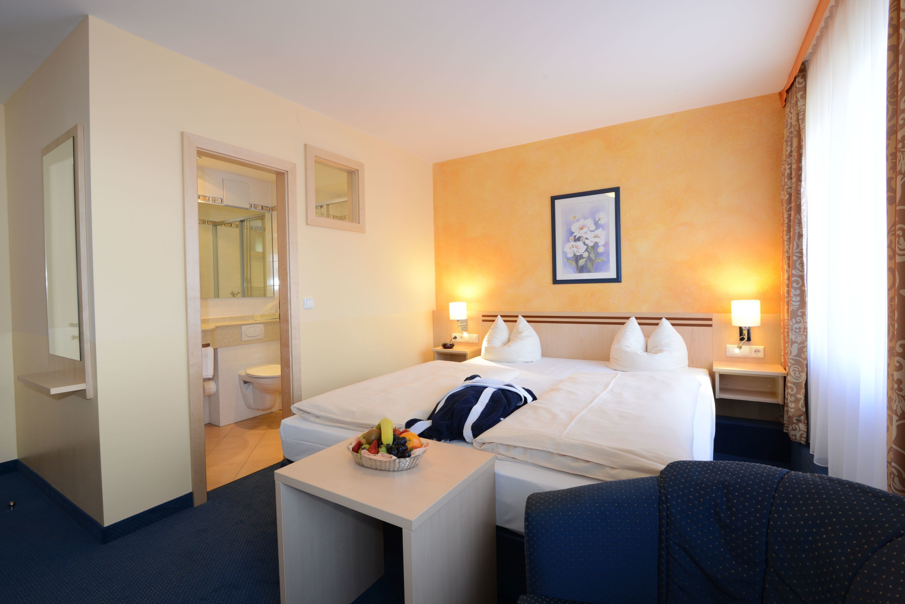 hypo-allergenic bedding, minibar, in-room safe, desk