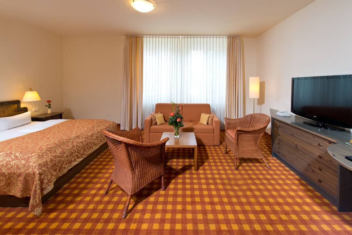 Standard Double Room | Hypo-allergenic bedding available, in-room safe, desk