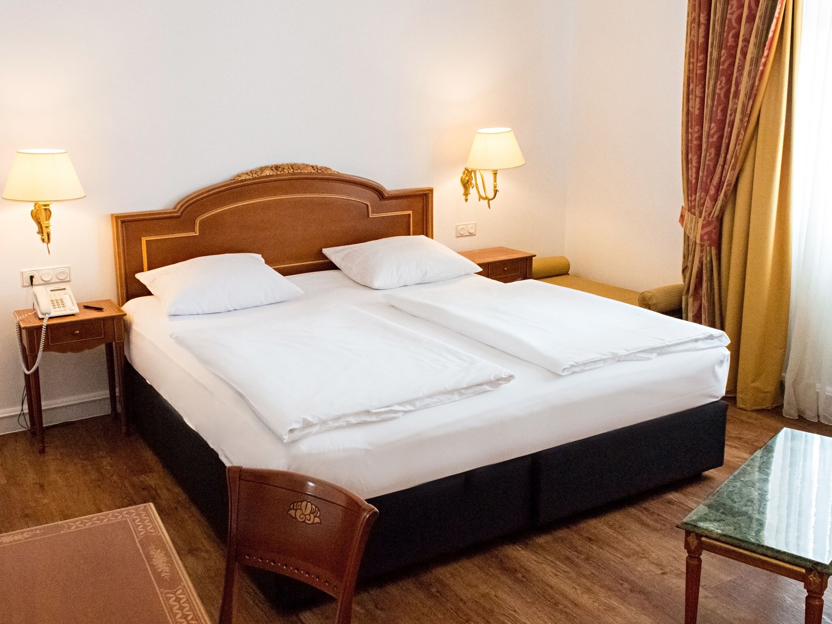 Premium bedding, free minibar items, in-room safe