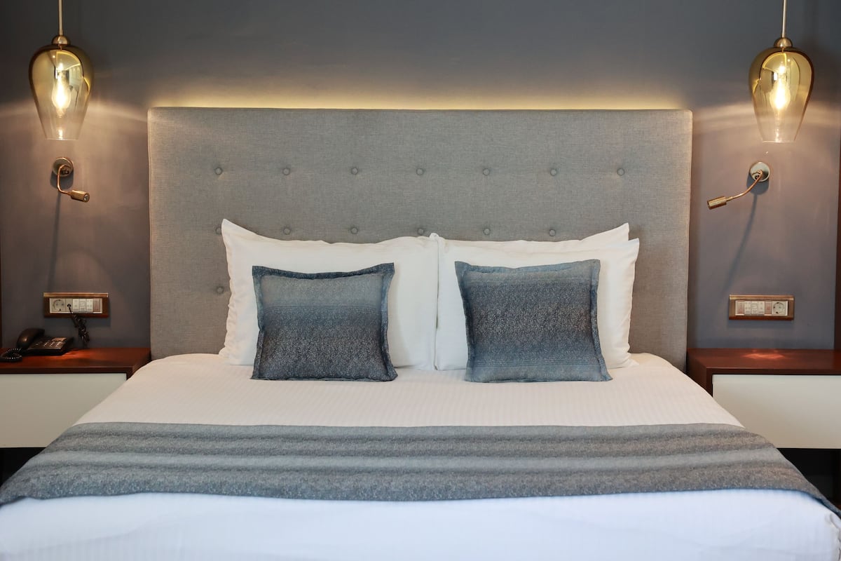 1 slaapkamer, lakens van Egyptisch katoen, luxe beddengoed, een minibar