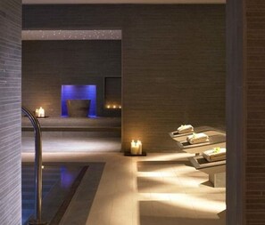 Sauna, hot tub, body treatments, aromatherapy, hot stone massages