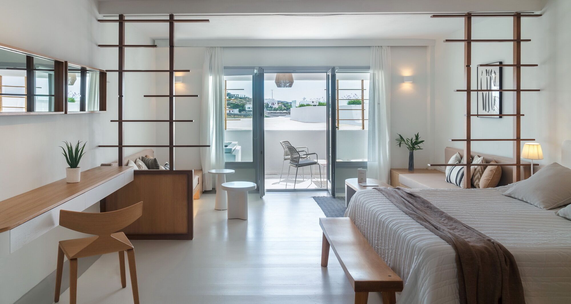 Junior Suite, Hot Tub, Pool View | Minibar, in-room safe, desk, iron/ironing board