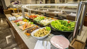 A buffet with various food options including pasta, salads, and desserts. - Erboy Hotel (Istanbul)
