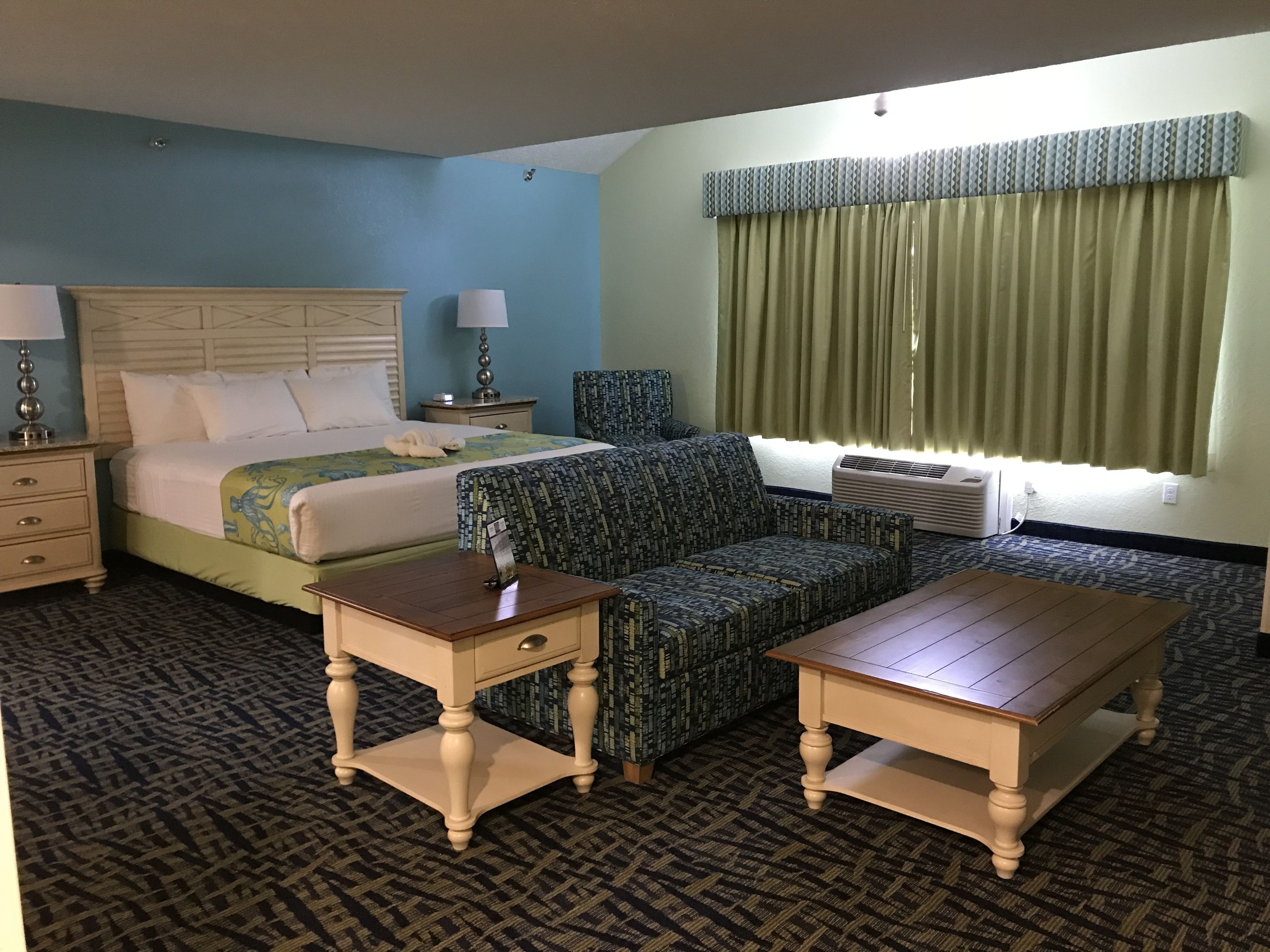 room, multiple beds (2 king beds, 2 bathrooms, no view) | in-room safe, desk, iron/ironing board, cots/infant beds