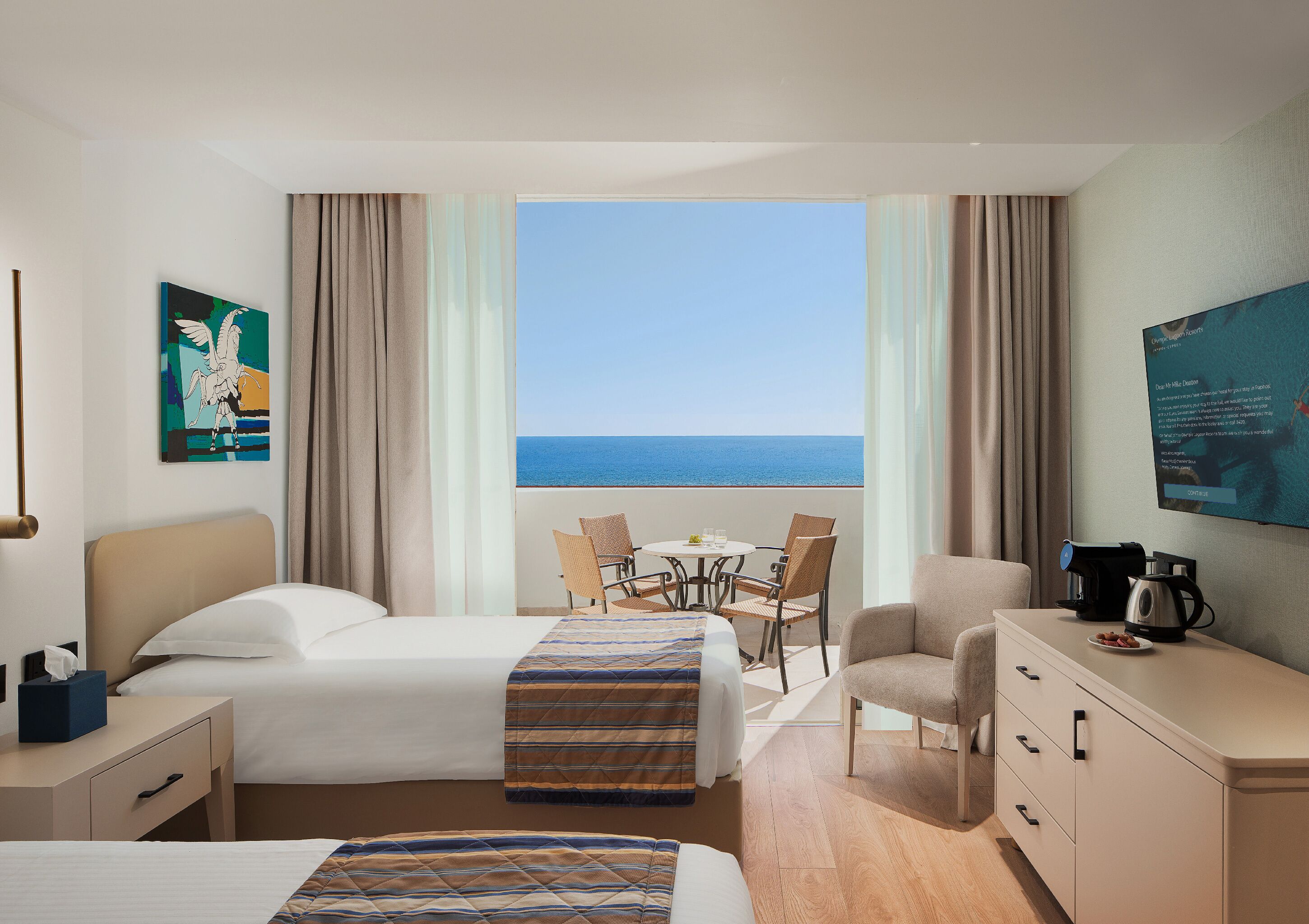 Family Suite (Sea View & Pool View) | Premium bedding, in-room safe, soundproofing, bed sheets