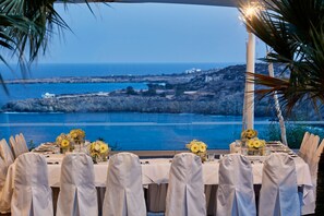 Outdoor wedding area