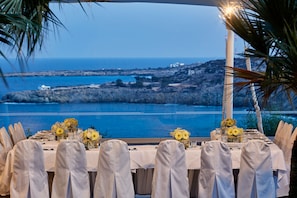 Outdoor wedding area