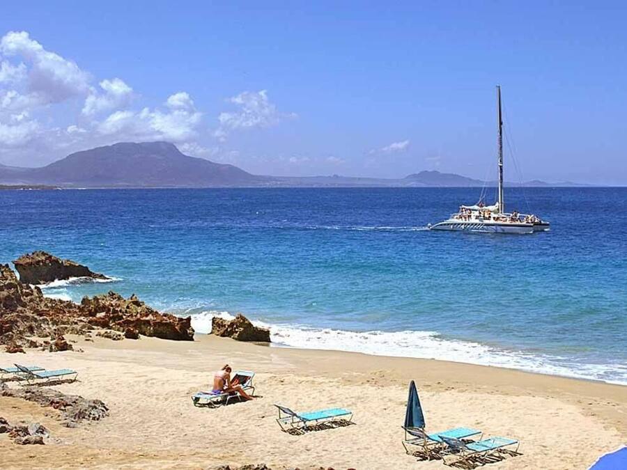 On the beach, beach towels