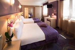 Premium bedding, pillow-top beds, in-room safe, individually decorated