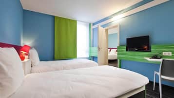 Standard Suite, 2 Double Beds, Connecting Rooms | Desk, iron/ironing board, free WiFi, bed sheets
