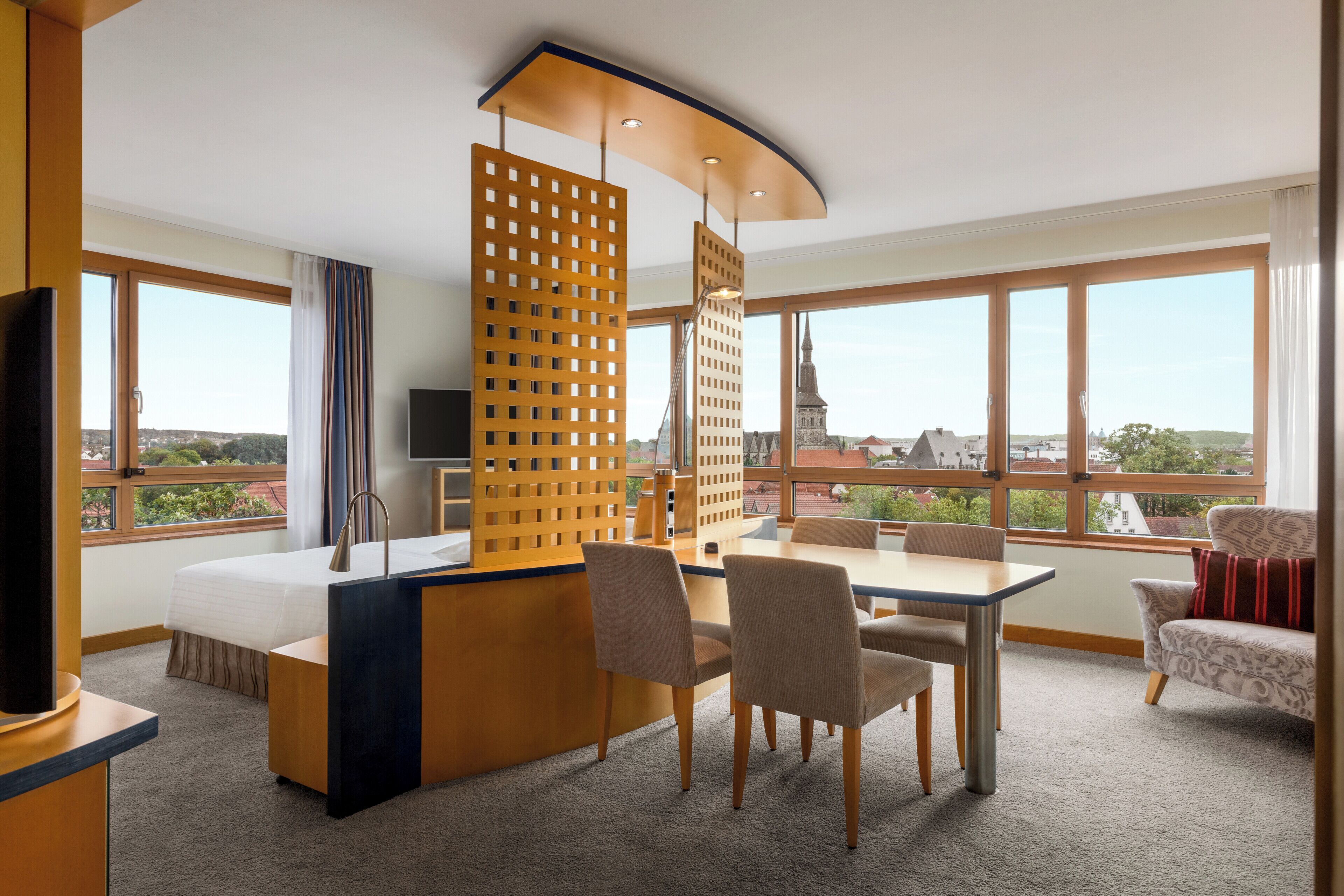 Hypo-allergenic bedding, in-room safe, blackout curtains, soundproofing