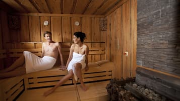 Sauna, steam room, body treatments, aromatherapy, hot stone massages