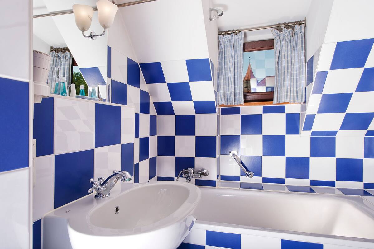 free toiletries, hair dryer, towels, soap