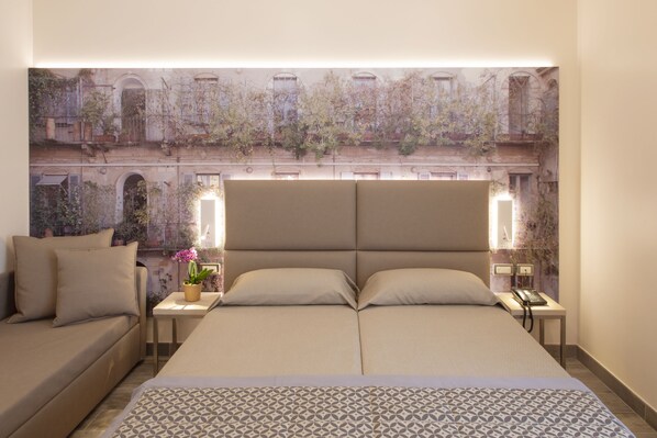 1 chambre, literie de qualité supérieure, couette en duvet d'oie
