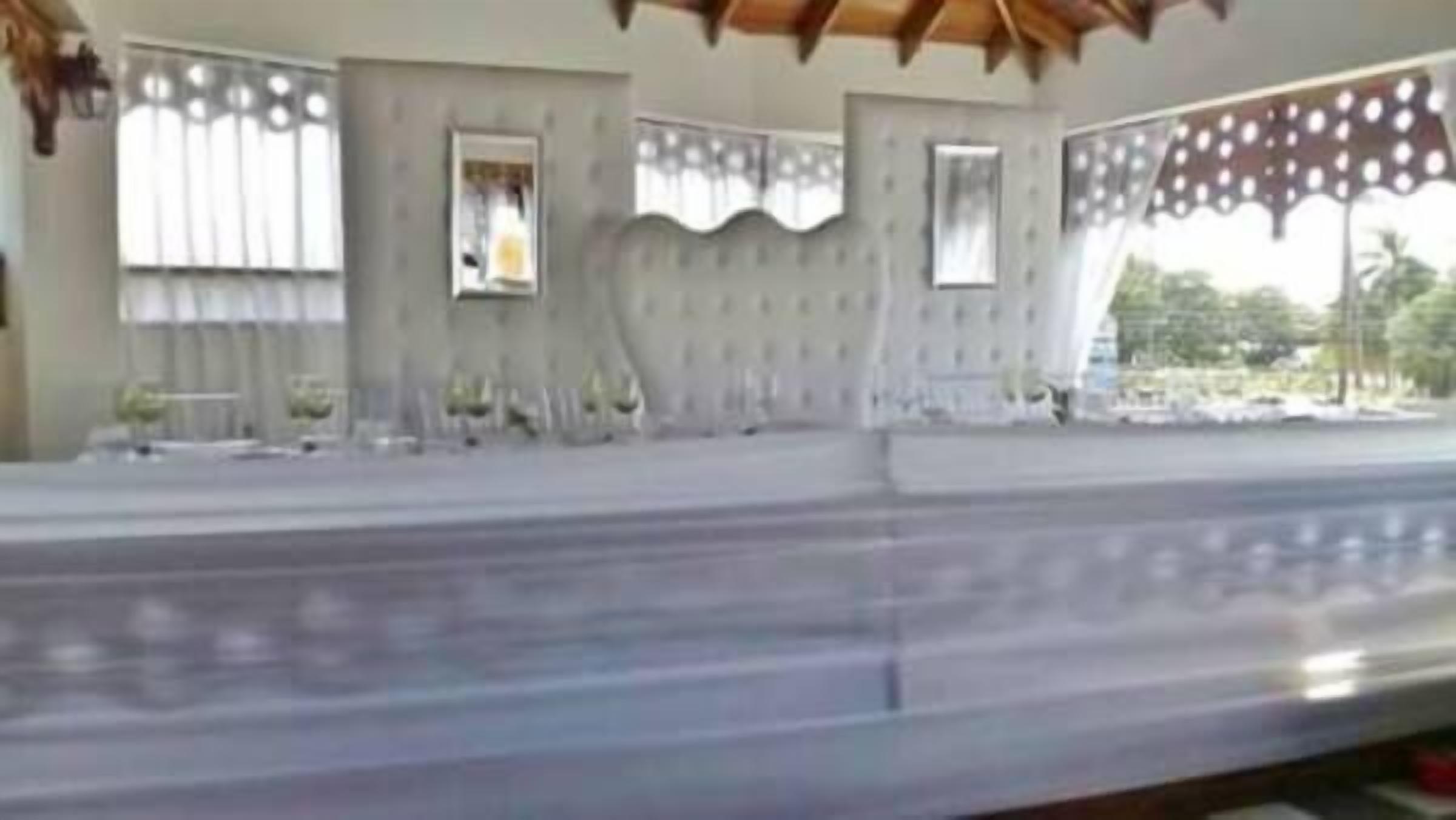 Outdoor banquet area