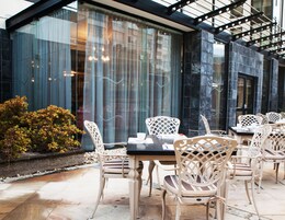 Breakfast, lunch, dinner served; al fresco dining 