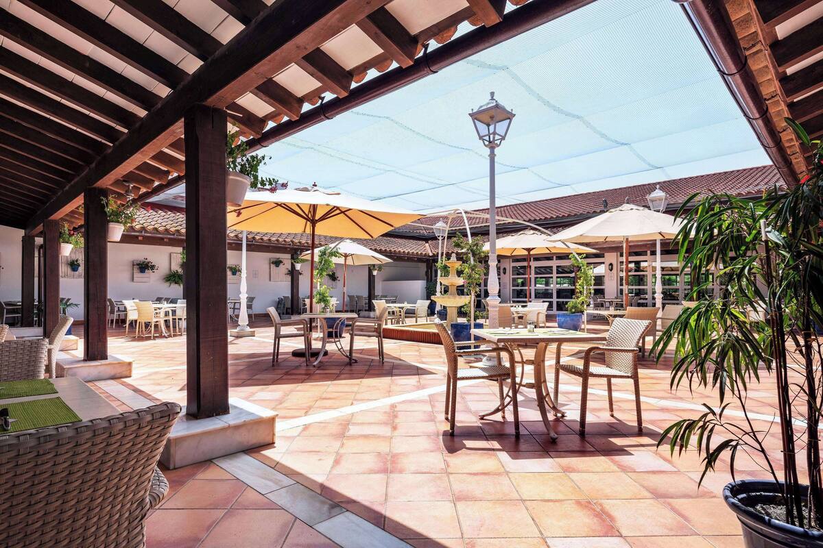 brunch served, pool views