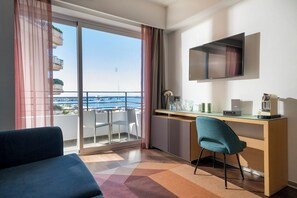Suite, Partial Sea View (Formentera) | Living area | 32-inch plasma TV with satellite channels, TV