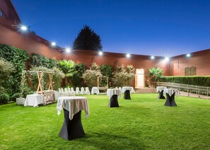 Outdoor banquet area