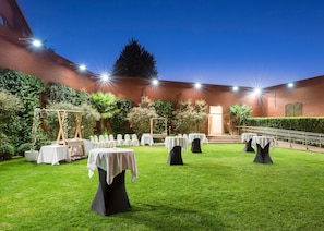Outdoor banquet area