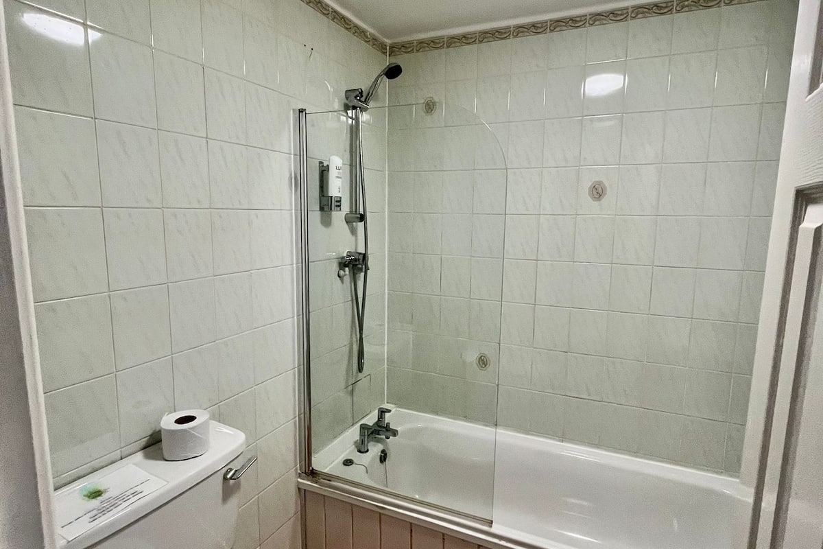 free toiletries, hair dryer, bathrobes, towels