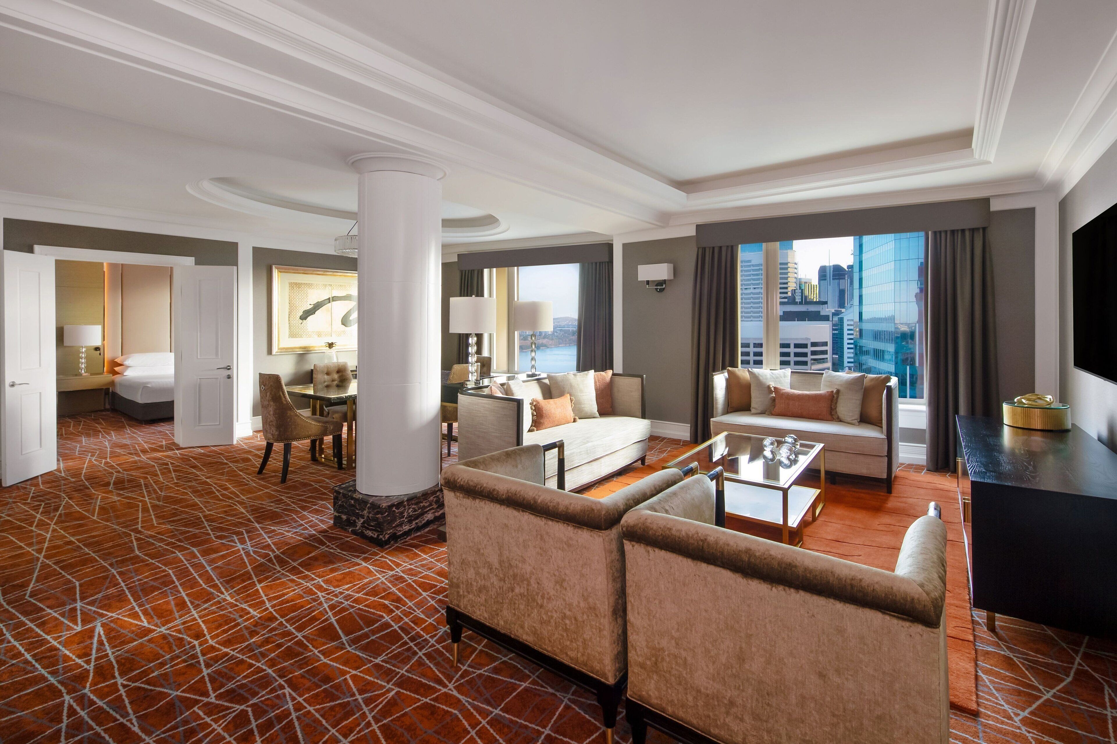 presidential suite, 1 bedroom, non smoking, executive level | living room | smart tv, pay films