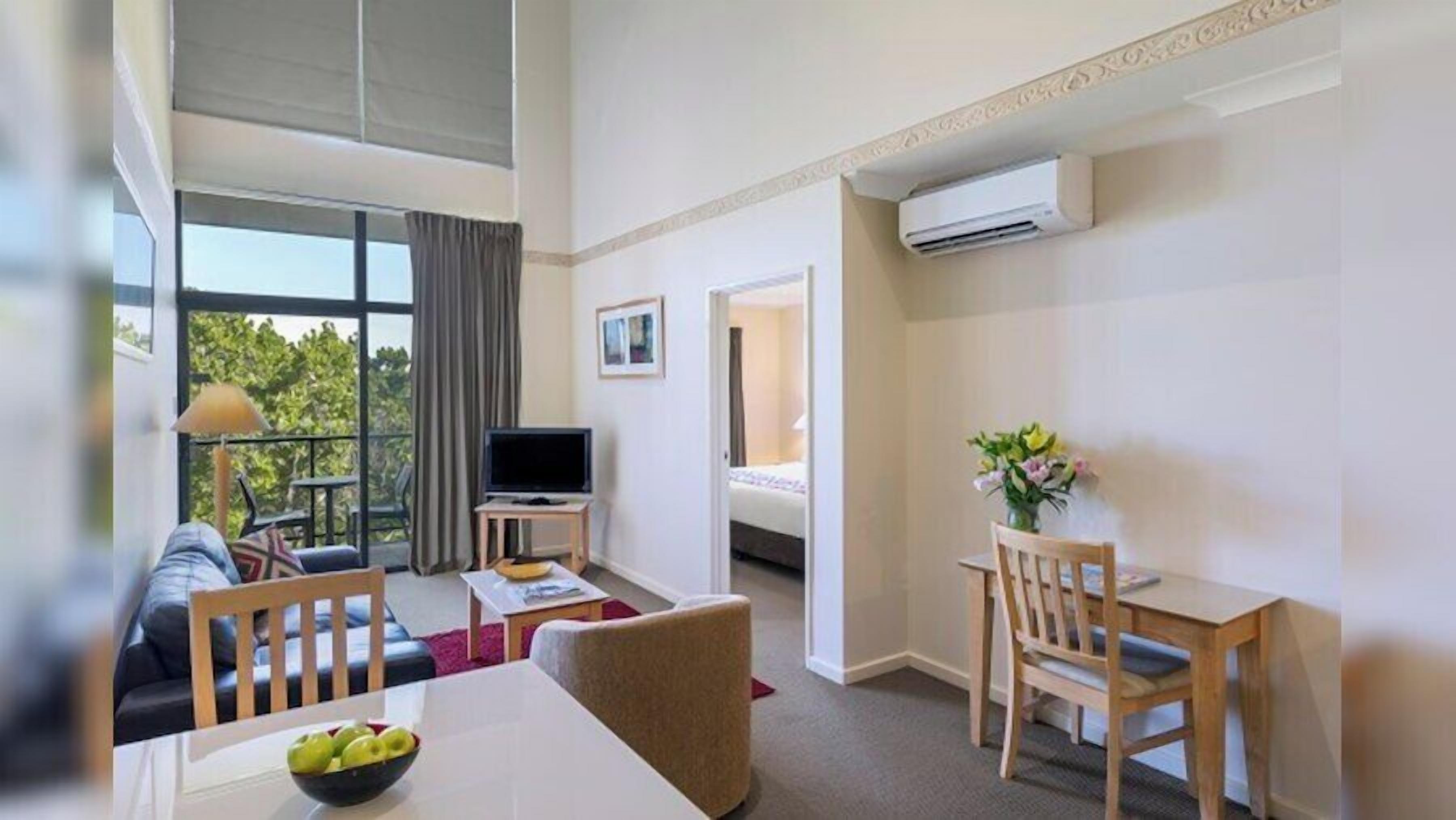 TV, DVD player, books, video library