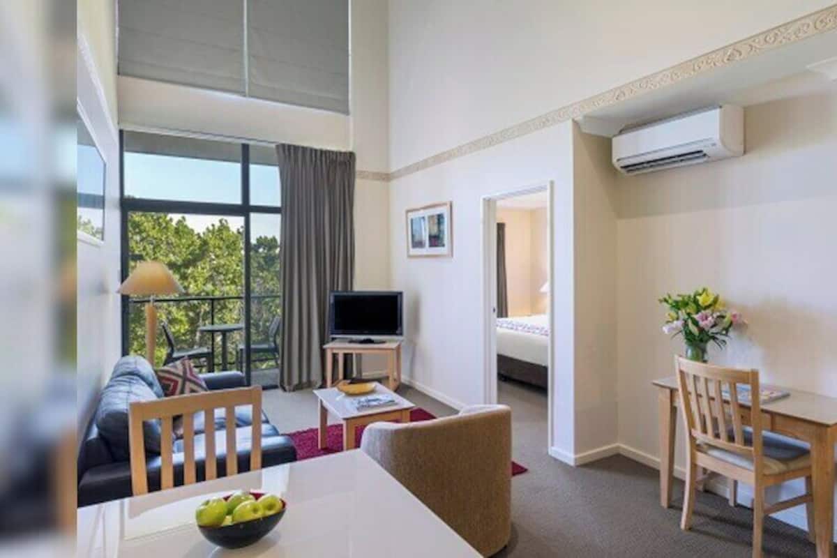 TV, DVD player, books, video library