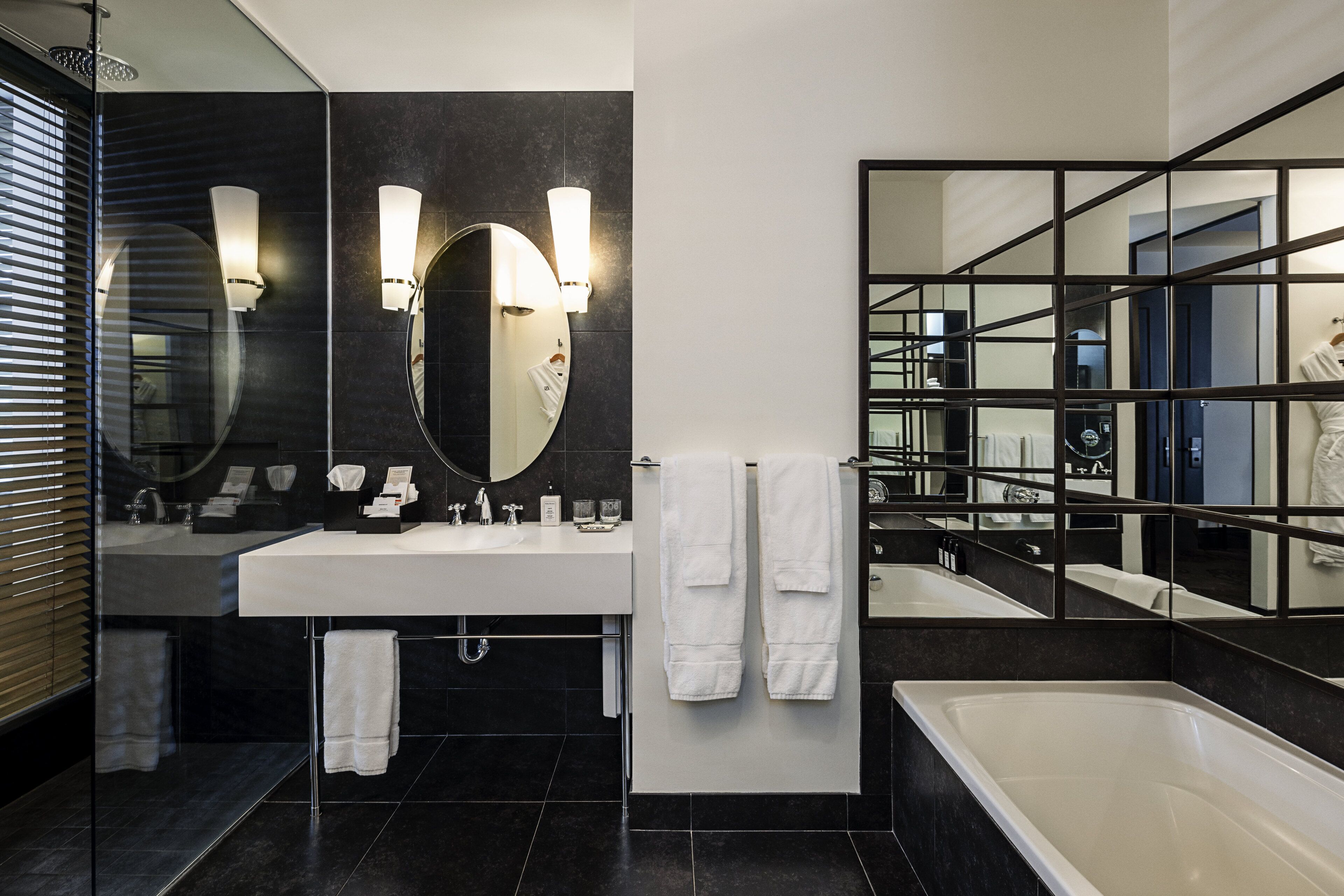 room, 1 king bed (prestige) | bathroom | designer toiletries, hair dryer, bathrobes, towels