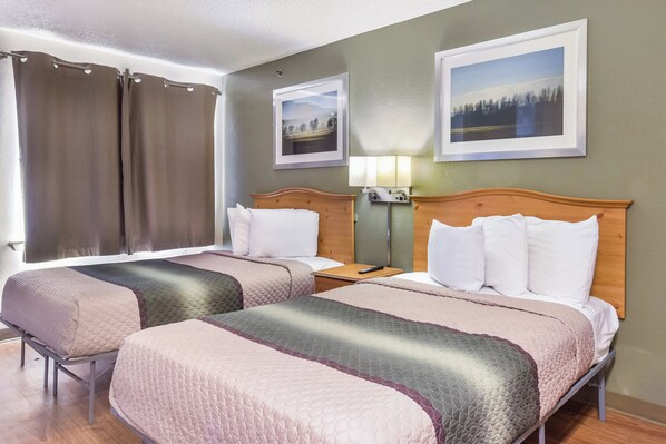 Laptop workspace, free WiFi, bed sheets