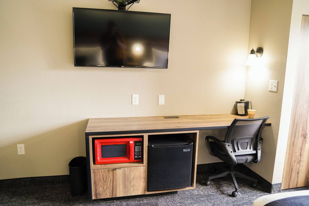 standard room, 2 queen beds | desk, blackout curtains, iron/ironing board, free wifi