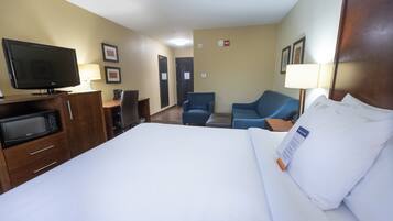 Suite, 1 King Bed with Sofa bed, Accessible, Non Smoking | Premium bedding, desk, laptop workspace, blackout drapes