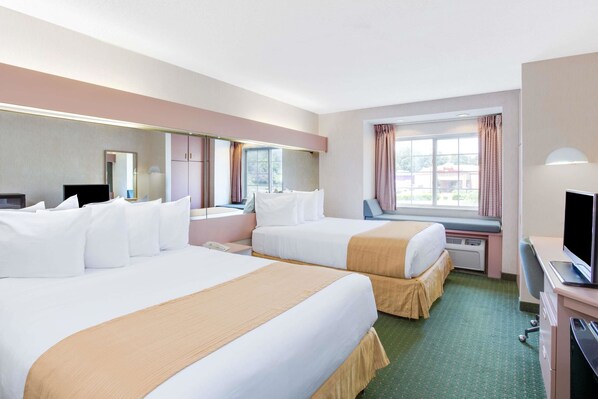 Room, 2 Queen Beds, Non Smoking | Hypo-allergenic bedding, in-room safe, desk, iron/ironing board