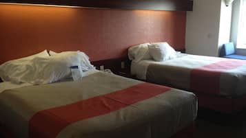 Desk, free WiFi, bed sheets