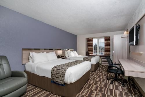 In-room safe, desk, iron/ironing board, free cribs/infant beds