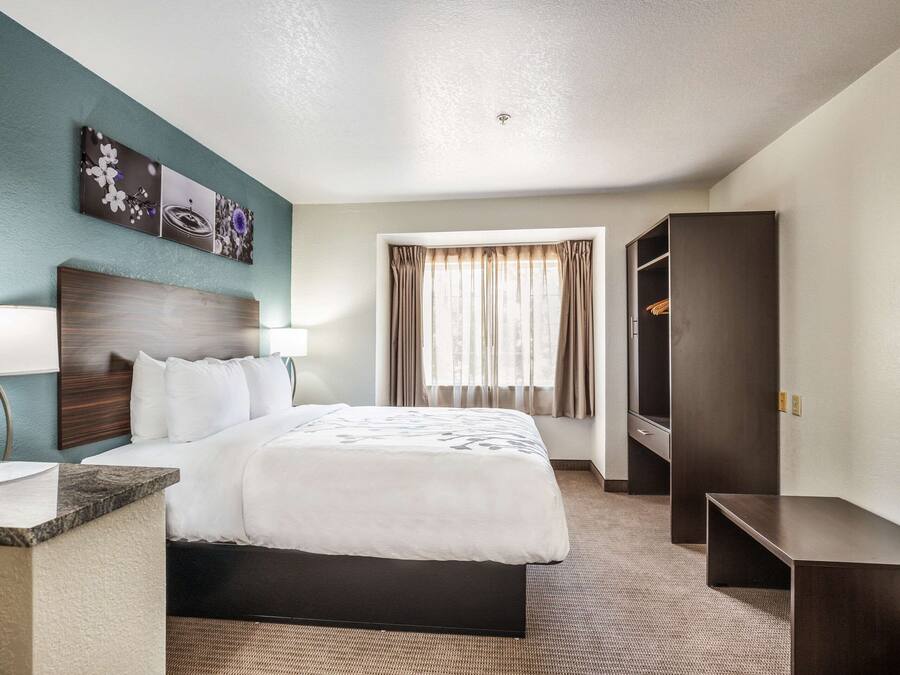 Desk, blackout curtains, soundproofing, iron/ironing board