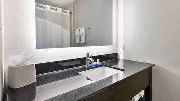 Hair dryer, towels
