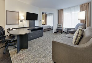 Suite, 1 Bedroom | In-room safe, desk, blackout drapes, iron/ironing board